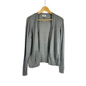 Old Navy Gray Open-Front Lightweight Knit Cardigan Sweater Womens Sz Large